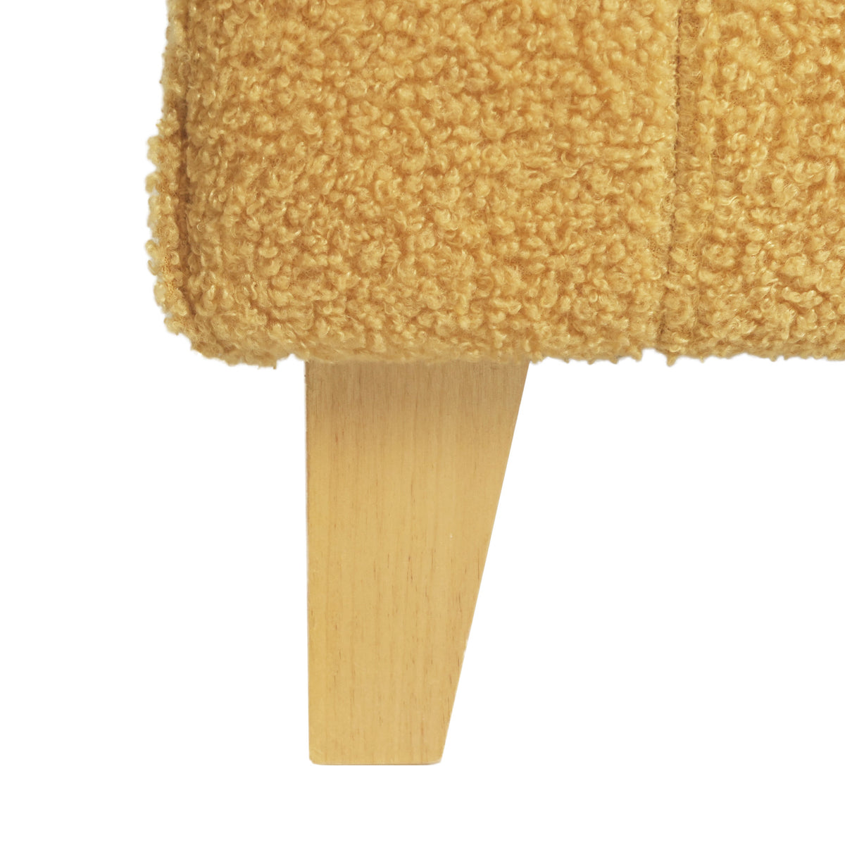 Mustard Boucle Tub Chair for Living Room Reading Nooks