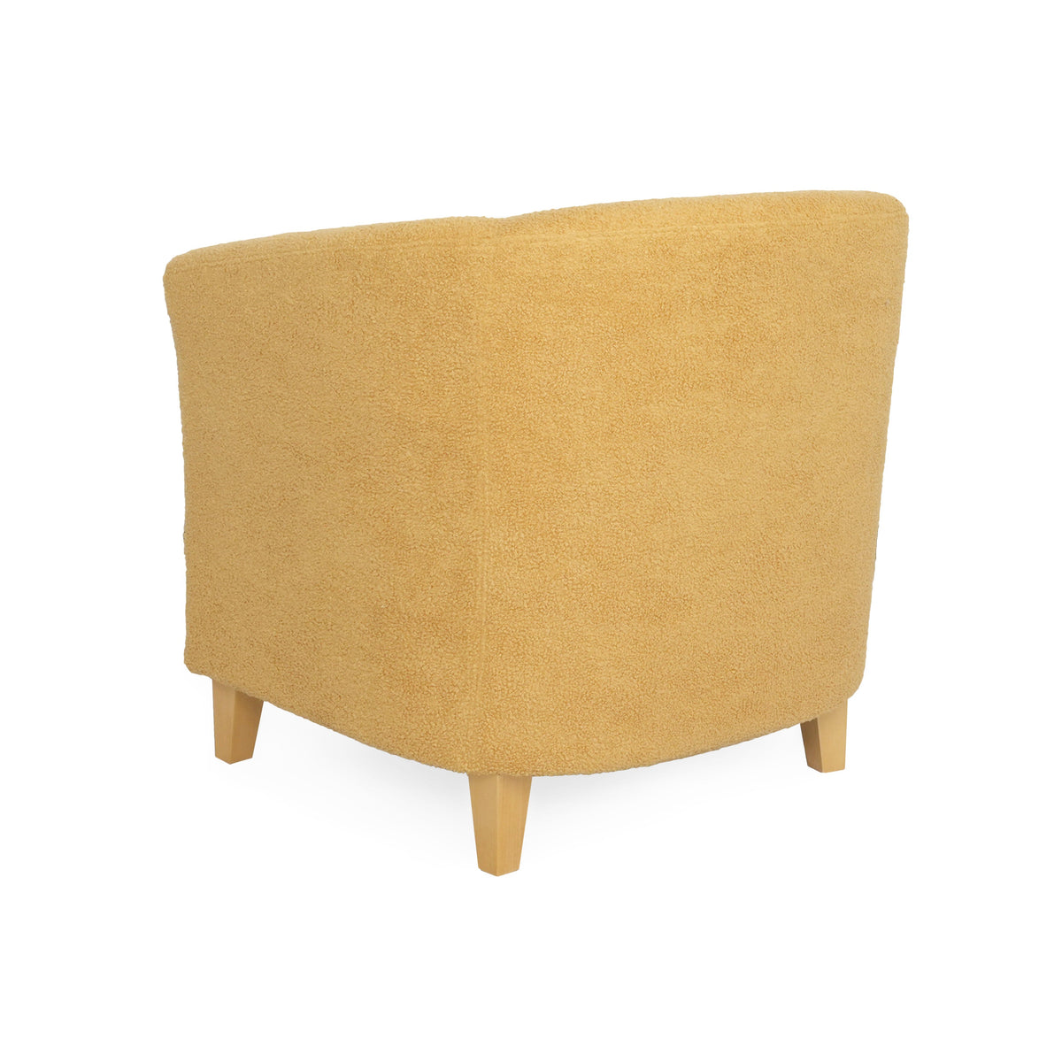 Mustard Boucle Tub Chair for Living Room Reading Nooks