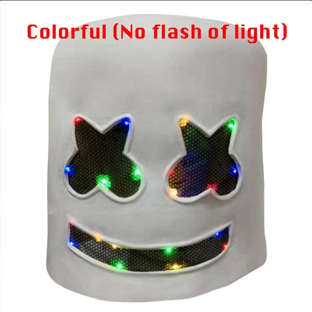 LED Light Up Full Face Mask for Halloween Cosplay Parties