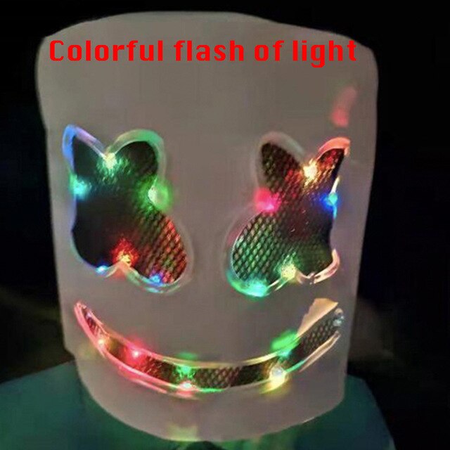 LED Light Up Full Face Mask for Halloween Cosplay Parties
