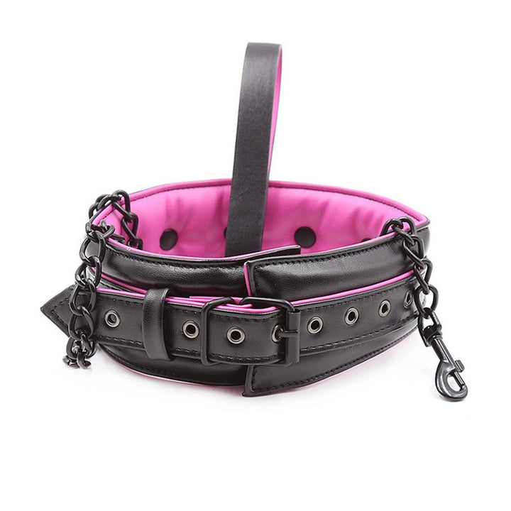 Padded BDSM Collar and Chain Leash Cosplay Set for Adults