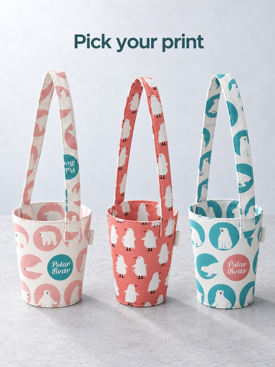 Cute Cotton Cup Carrier for Milk Tea and Juice Hands-Free