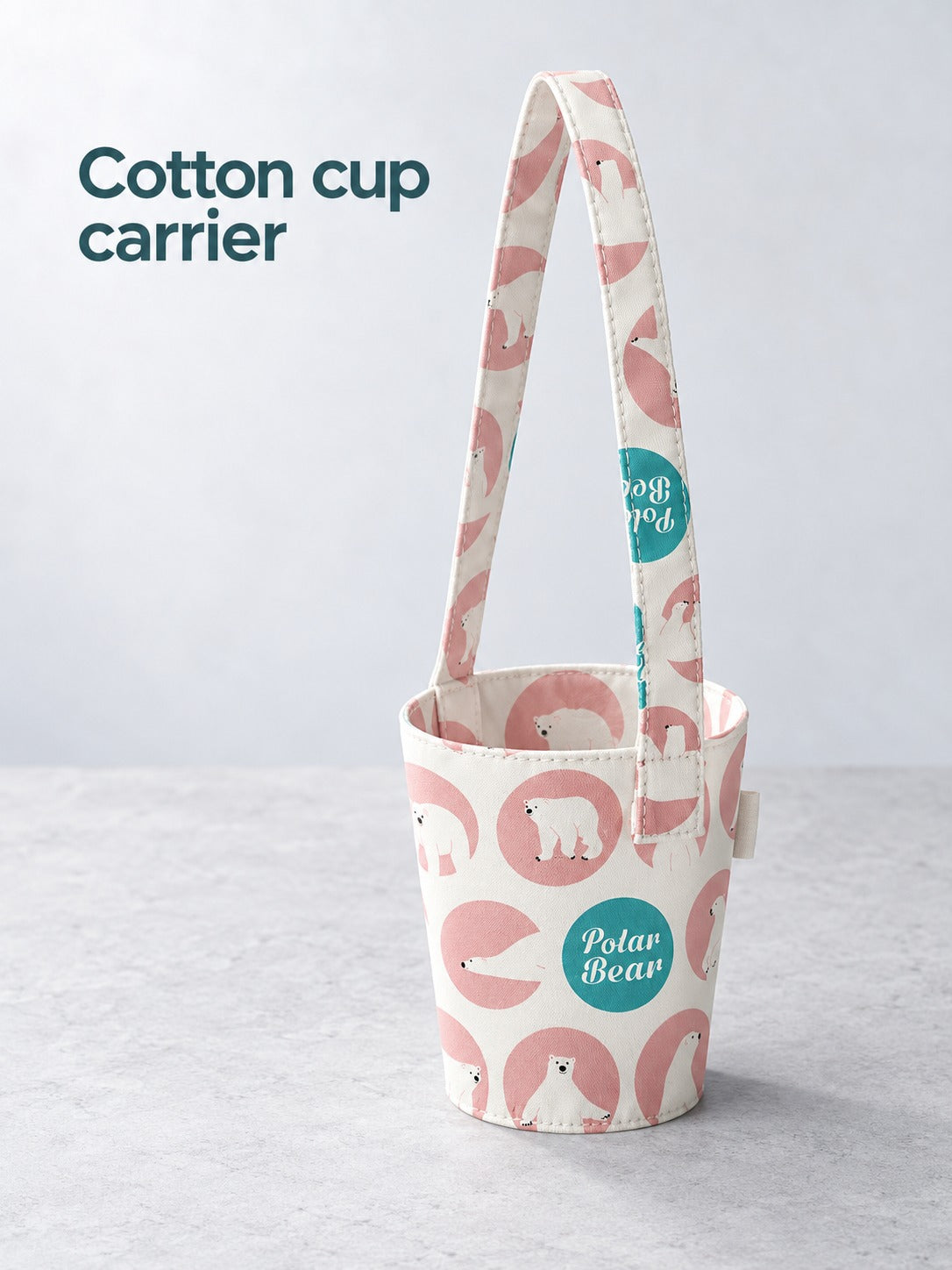 Cute Cotton Cup Carrier for Milk Tea and Juice Hands-Free