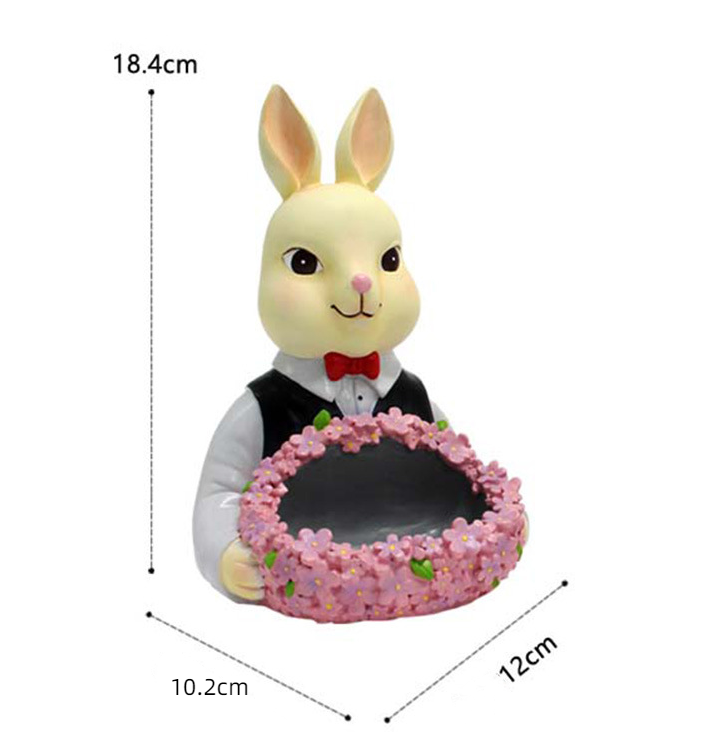 Rabbit Storage Boxes for Whimsical Clutter Control Pair