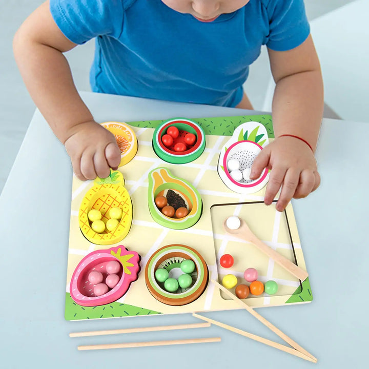 Wooden Color Sorting Toy for Early Fine Motor Skills