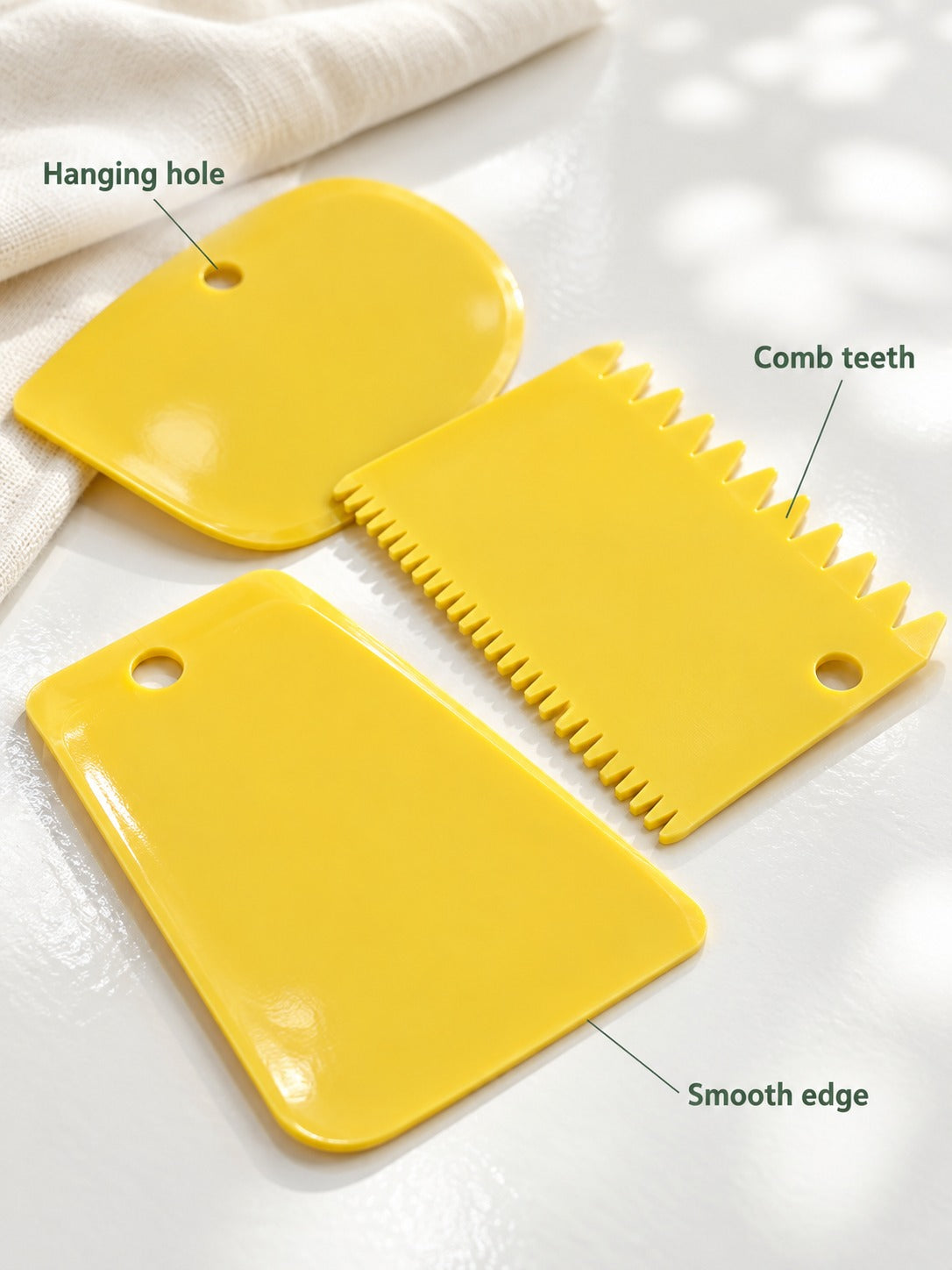 Colorful Cream Scraper Set for Cake Frosting and Dough