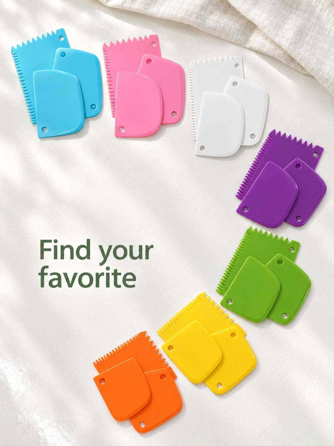 Colorful Cream Scraper Set for Cake Frosting and Dough