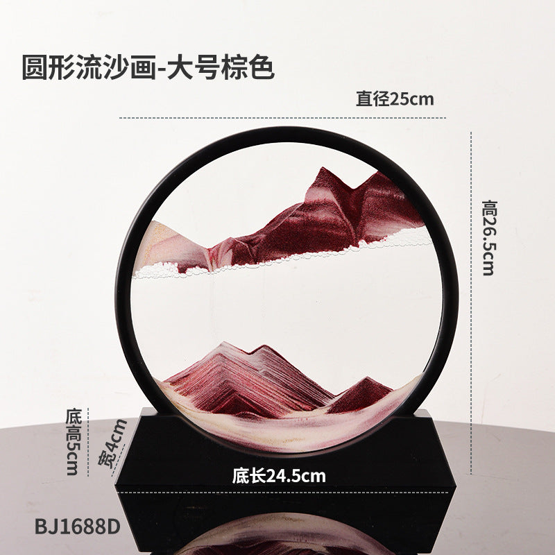 3D Quicksand Art Frame – Calming Desk Decor Piece