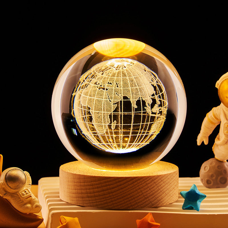 Basketball Crystal Ball Night Light Gift Decoration