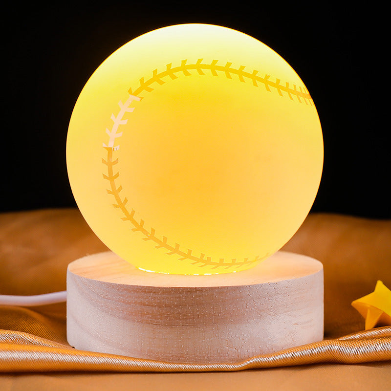 Basketball Crystal Ball Night Light Gift Decoration