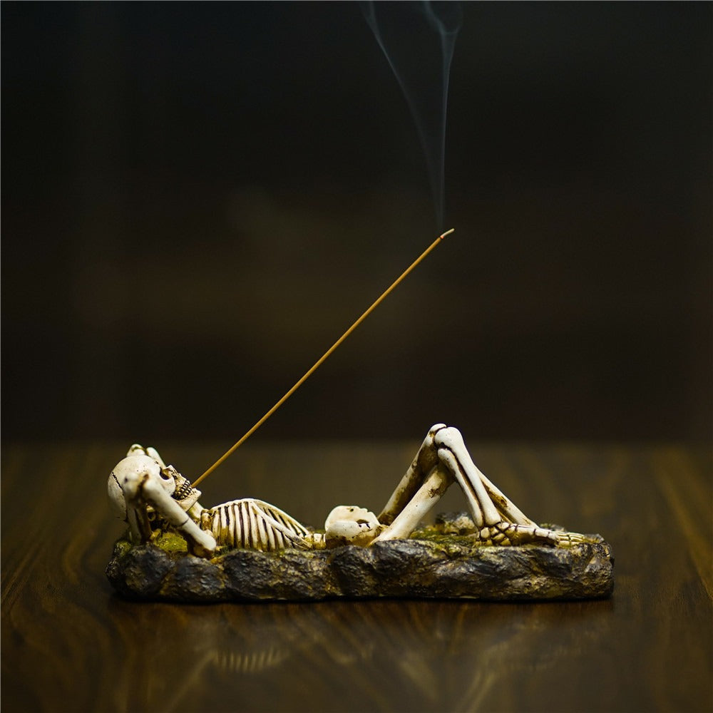 Skeleton Incense Holder for Dramatic Gothic Smoke