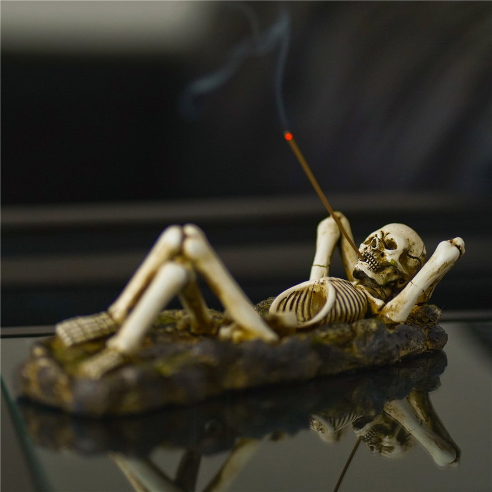 Skeleton Incense Holder for Dramatic Gothic Smoke