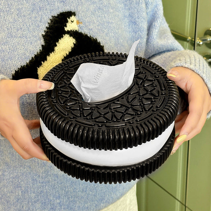 Oreo-Style Tissue Box Holder for Playful Room Decor