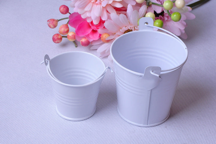 Mini Tin Flower Pots for Colorful Crafts and Decor