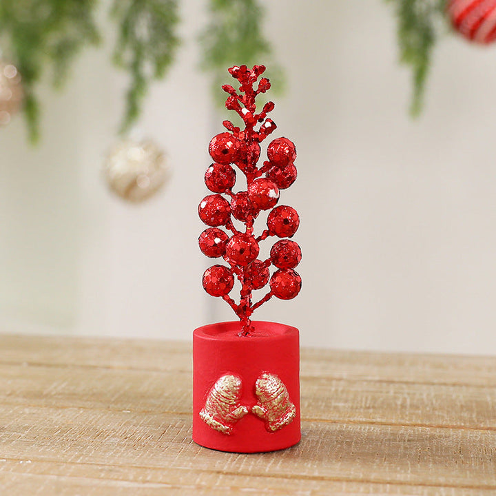 Christmas Fruit Branch Decor for Sparkling Tabletop Displays