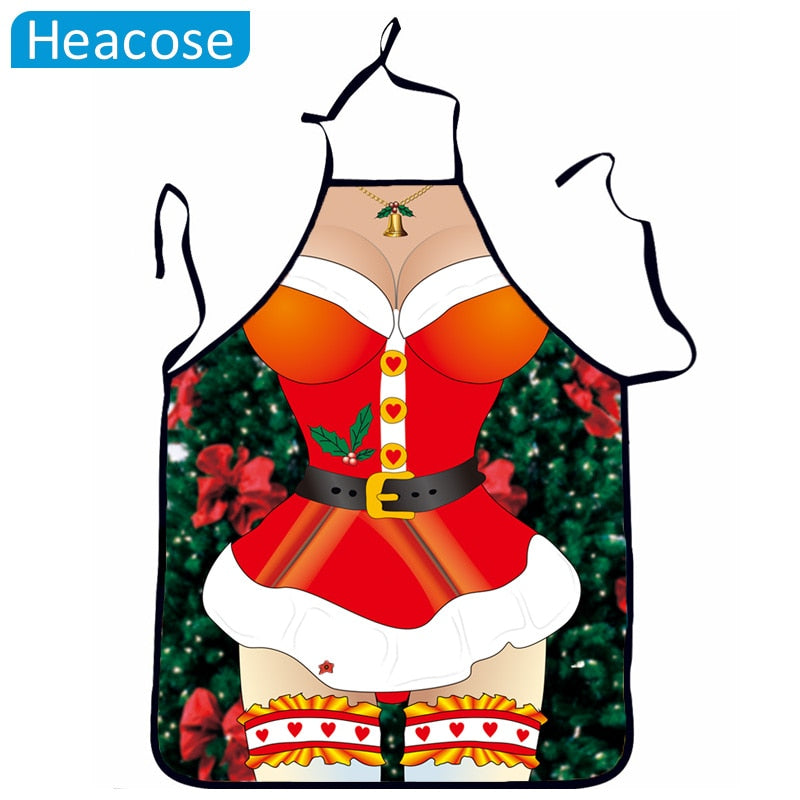 Christmas Mrs. Claus Costume Apron for Playful Parties