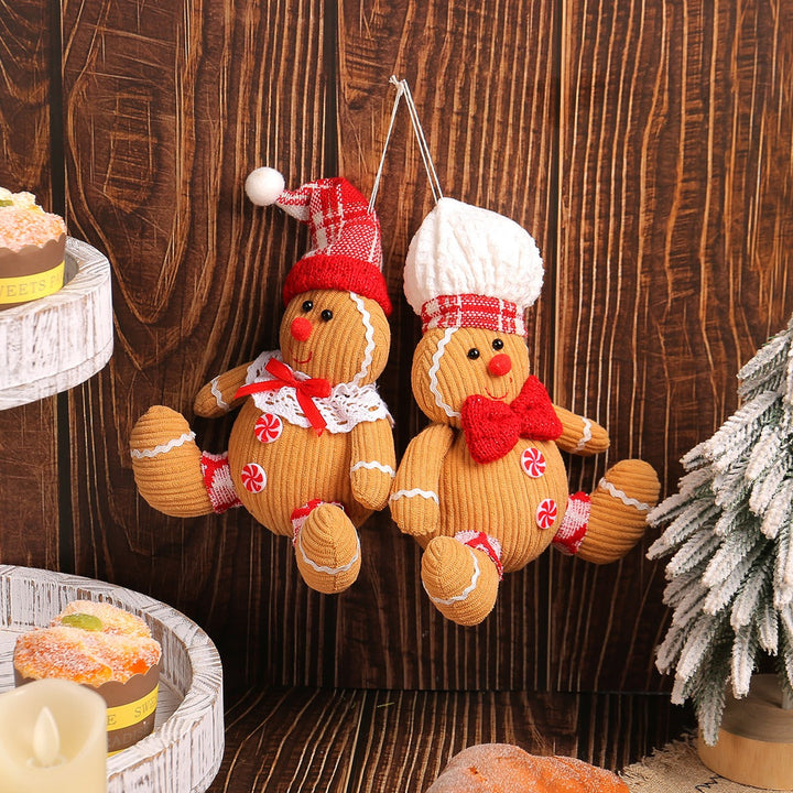 Christmas Gingerbread Figurine Pendants for Whimsical Decor