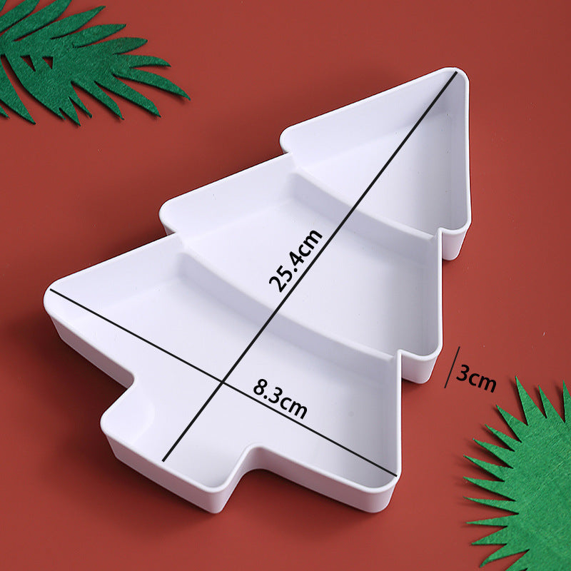Christmas Tree Snack Plate for Organized Holiday Serving