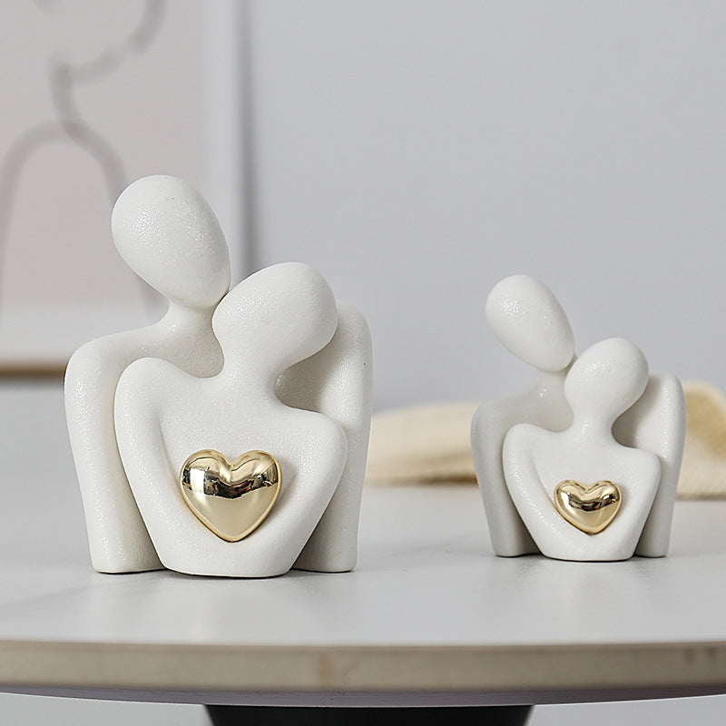 Couple Sculpture Decor for Modern Romantic Home Styling