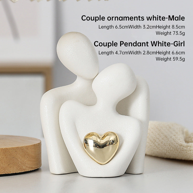 Couple Sculpture Decor for Modern Romantic Home Styling