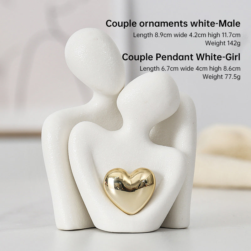 Couple Sculpture Decor for Modern Romantic Home Styling