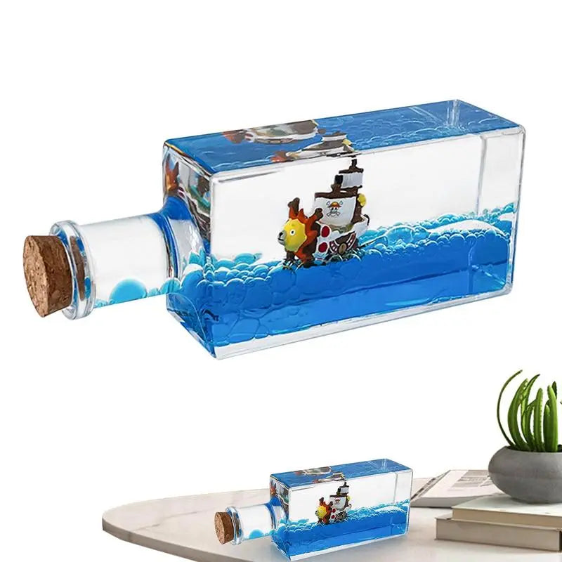 Cruise Ship Liquid Drift Bottle Calming Desk Decor