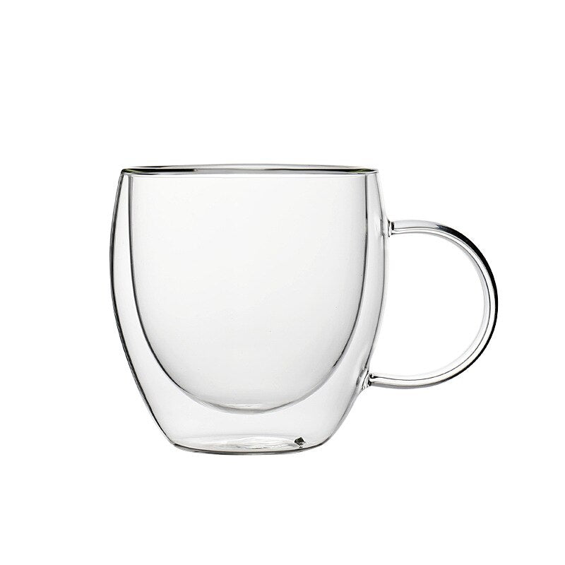 Bear Coffee Mug: Double-Wall Glass, Heat-Insulated
