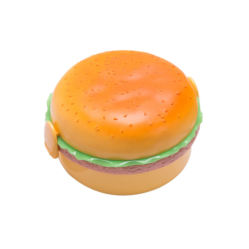 Burger Lunch Box for Kids with Lettuce Tray & Utensils