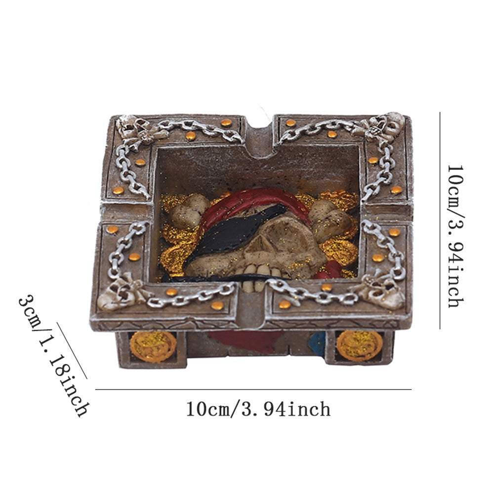 Pirate Skeleton Ashtray With Gothic Display Appeal