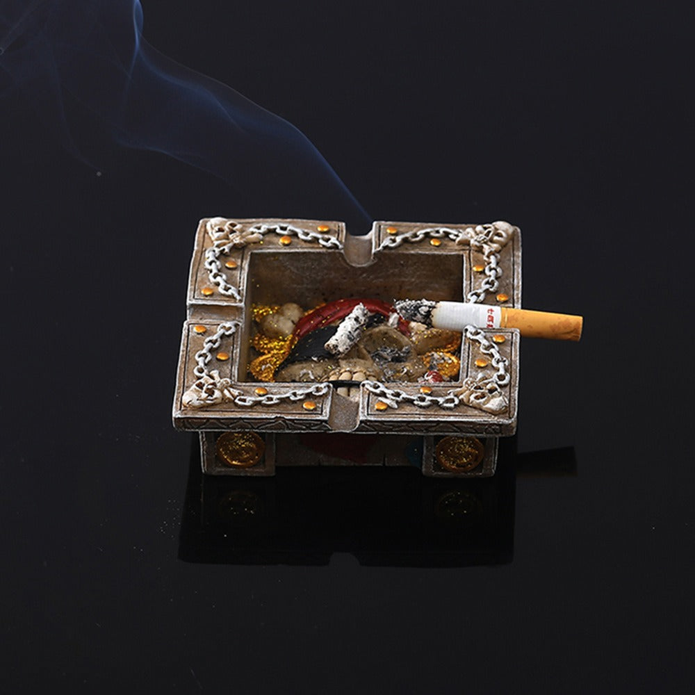 Pirate Skeleton Ashtray With Gothic Display Appeal
