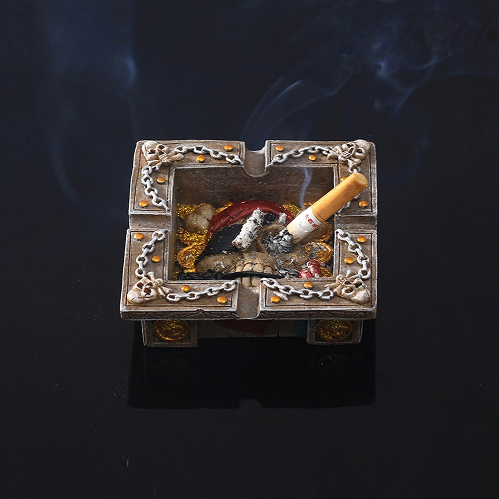 Pirate Skeleton Ashtray With Gothic Display Appeal