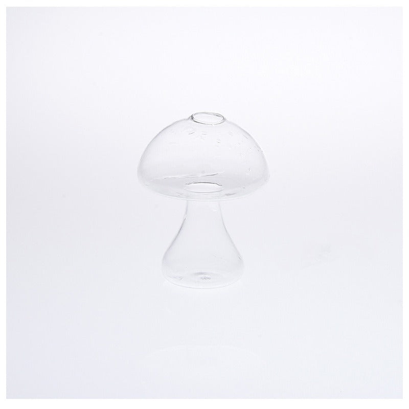 Mushroom Glass Vase for Small Flowers and Aquatic Plants