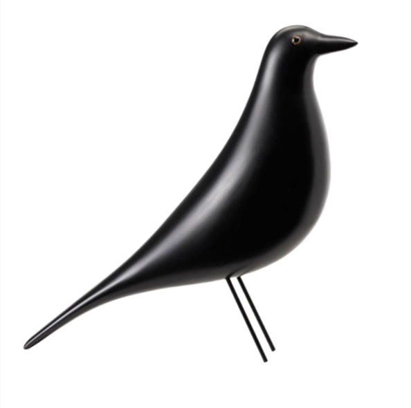 Black Bird Sculpture Decor for Minimalist Shelf Styling