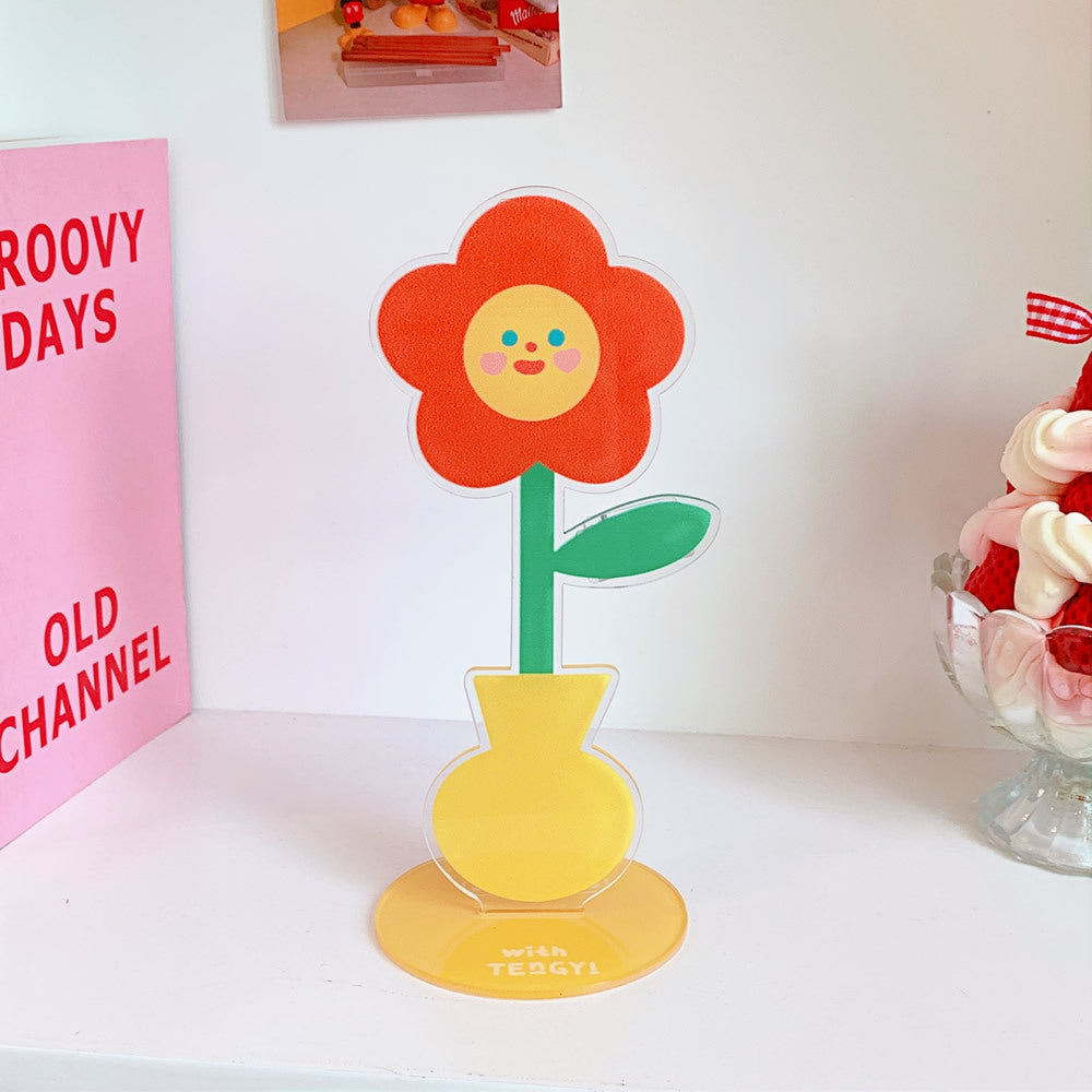 Cute Cartoon Flower Desk Note Holder and Photo Clip