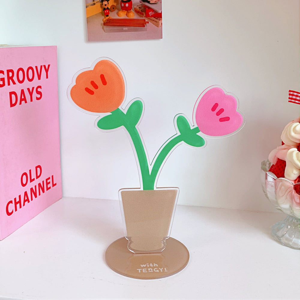Cute Cartoon Flower Desk Note Holder and Photo Clip