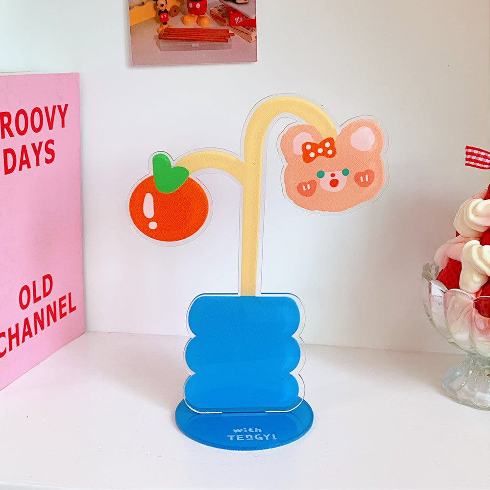 Cute Cartoon Flower Desk Note Holder and Photo Clip