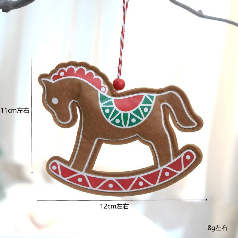 Felt Gingerbread Christmas Ornaments, 4-Piece Set