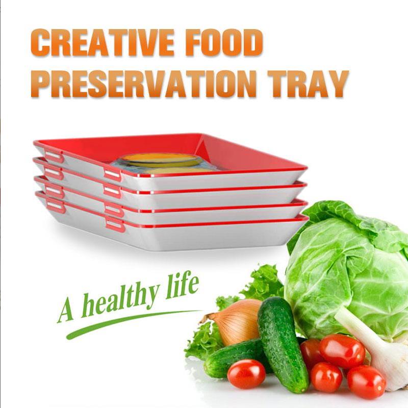 Stackable Fridge Food Storage Tray That Keeps Meat Fresher