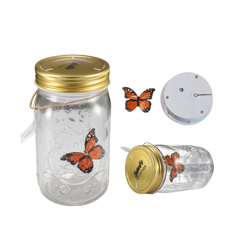 Butterfly Glass Jar Light | Whimsical Glow Home Decor