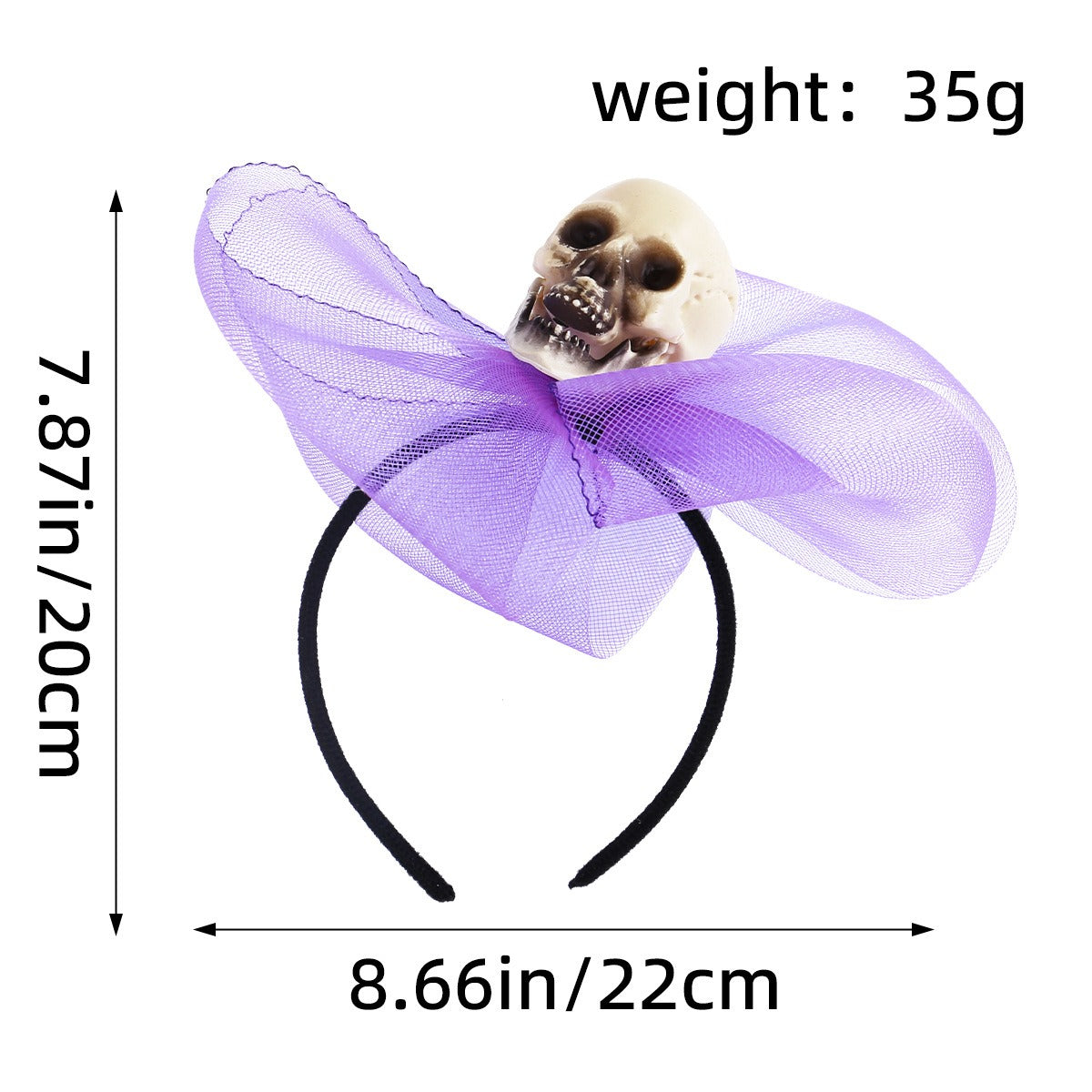 Halloween Skull Headband for Playful Spooky Party Style