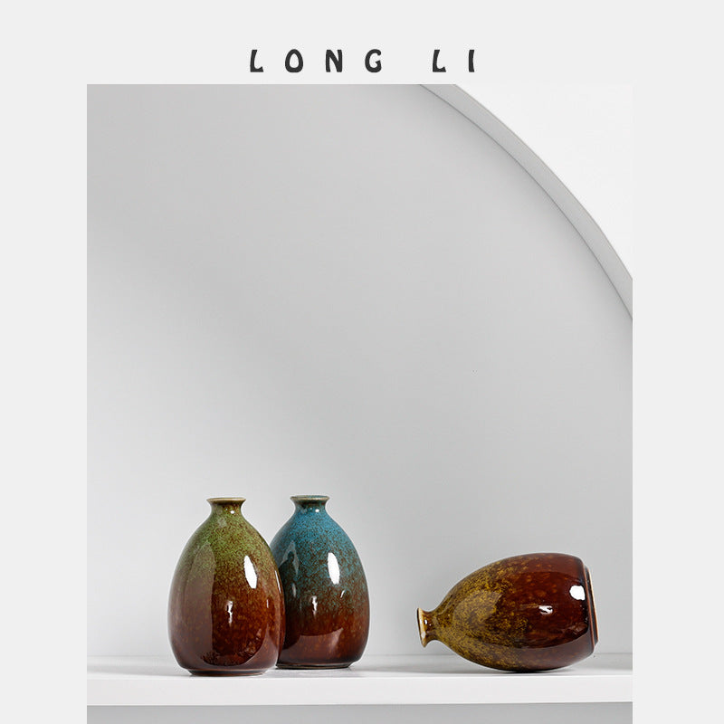 Ceramic Vase for Tabletop Sculptural Color Home Decor