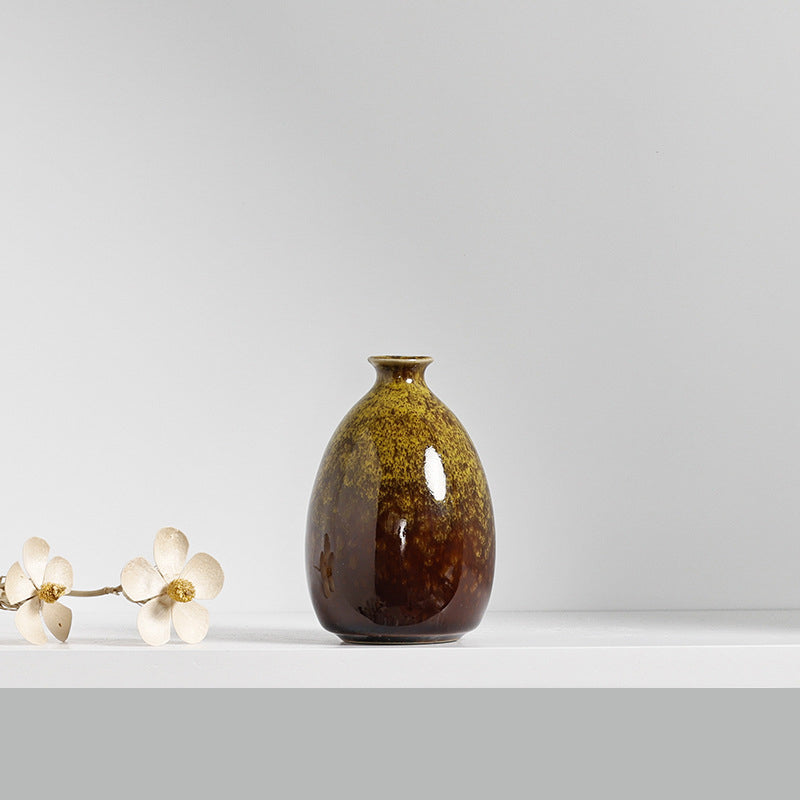 Ceramic Vase for Tabletop Sculptural Color Home Decor