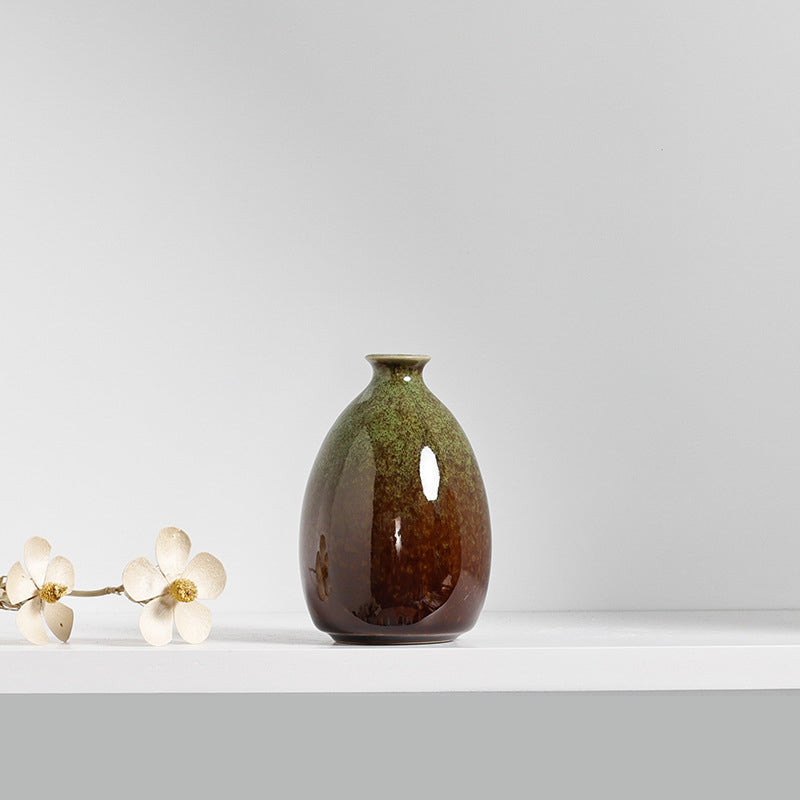 Ceramic Vase for Tabletop Sculptural Color Home Decor