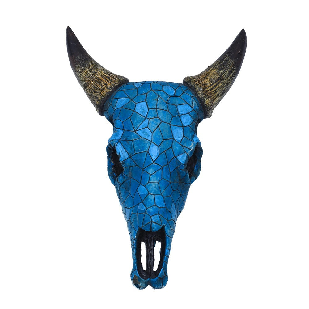 Bull Skull Wall Decor - Turquoise Western Statement