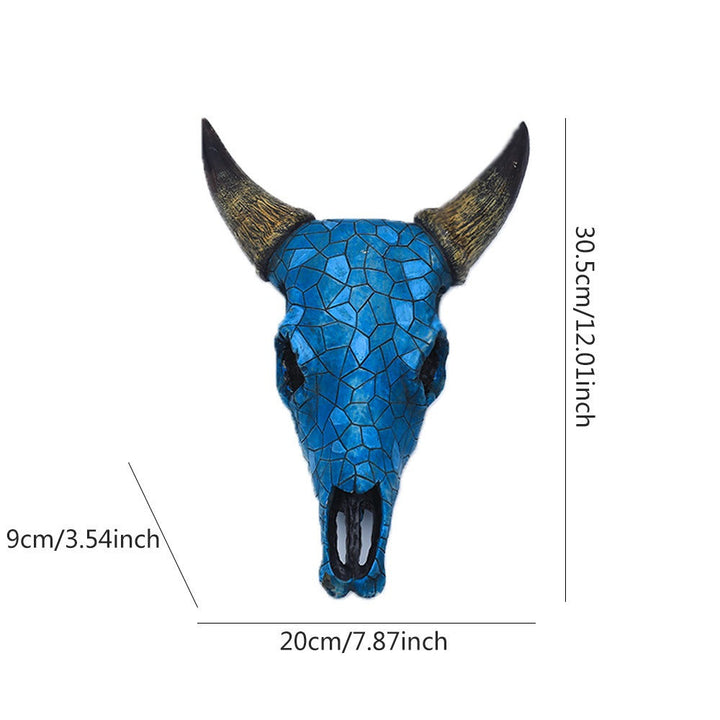 Bull Skull Wall Decor - Turquoise Western Statement