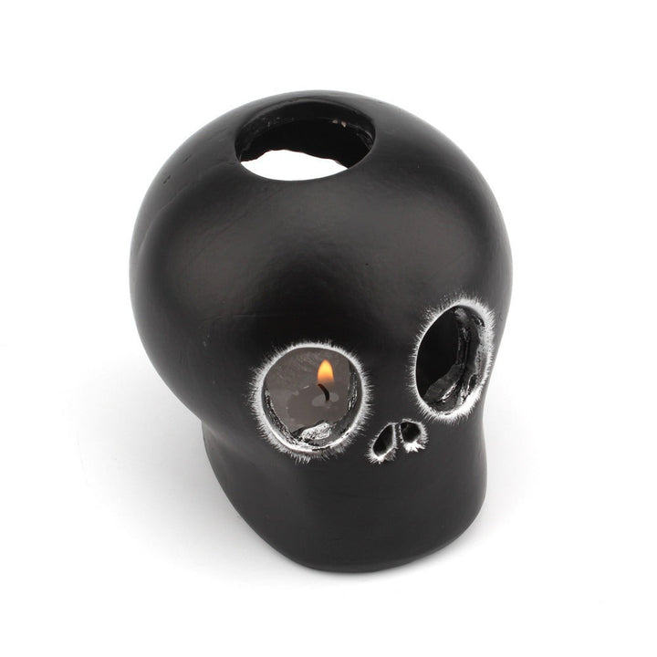 Gothic Skull Wax Warmer Tealight Candle Holder Decor