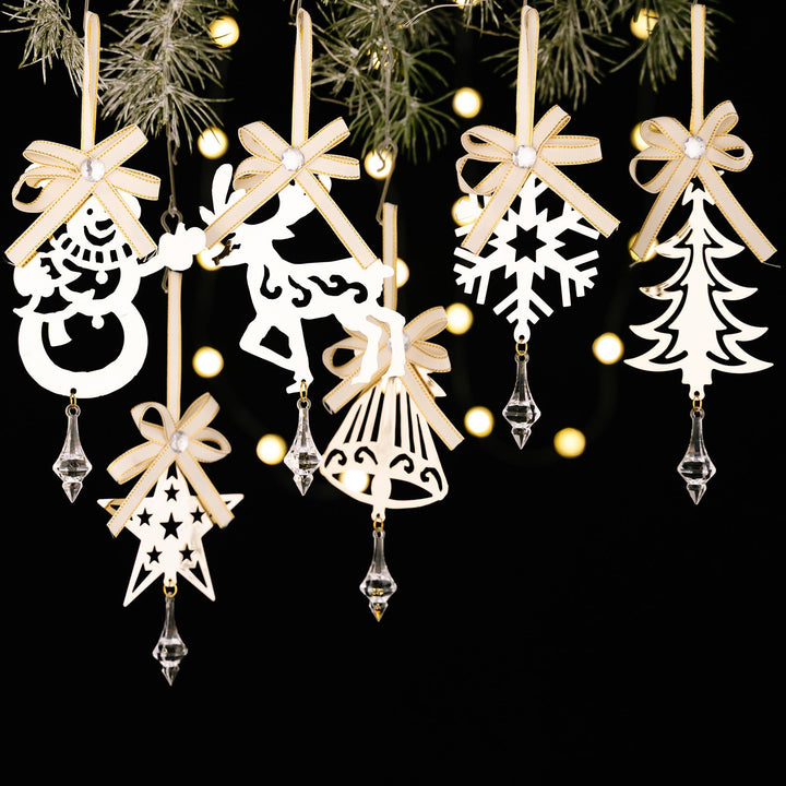 Christmas Tree Ornaments With Elegant Crystal Sparkle