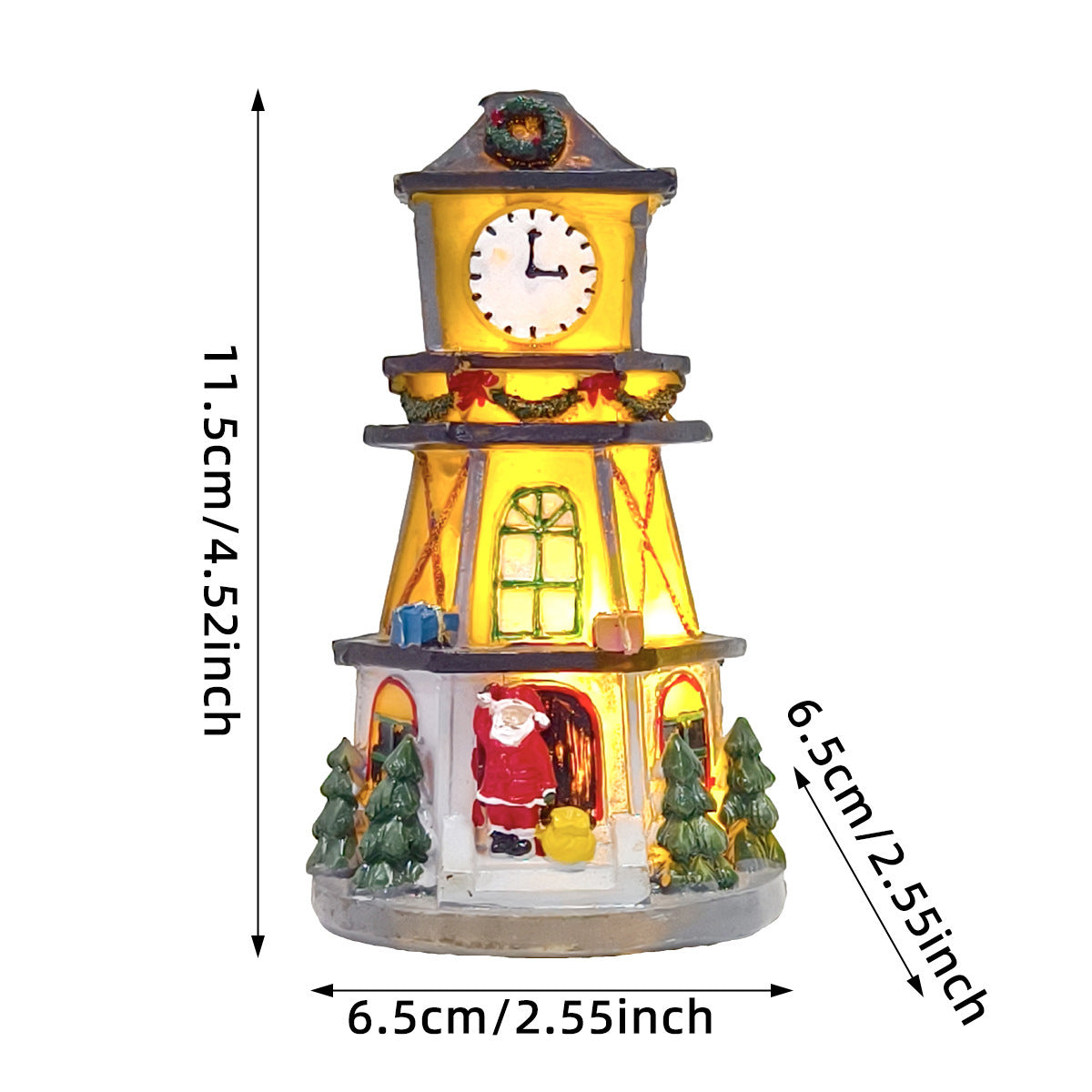 Art Deco Resin Figurine — Illuminated Christmas Tower