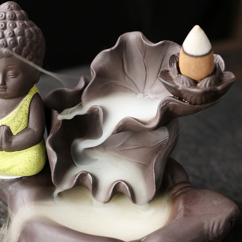 Backflow Incense Burner for Calming Smoke Waterfalls