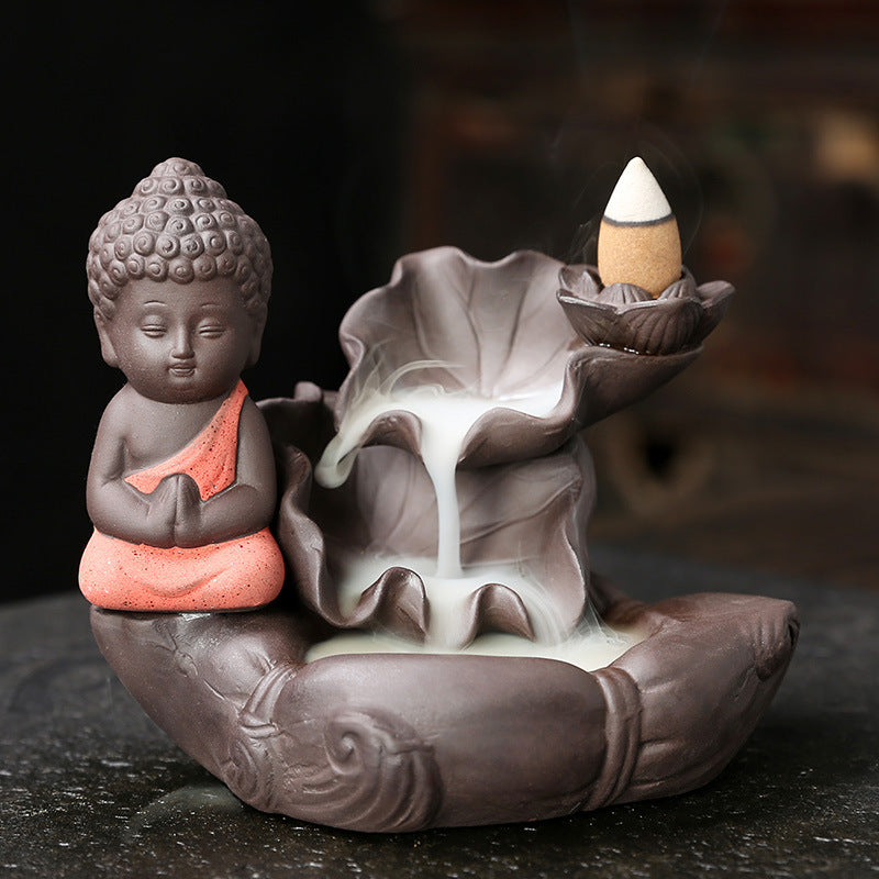 Backflow Incense Burner for Calming Smoke Waterfalls